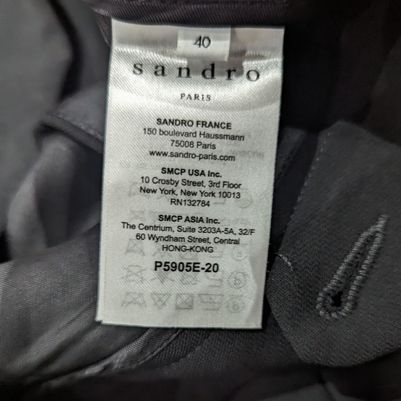 Sandro Paris Women's Black Flared High-Rise Pants Italy - size 40 - black - medi - Picture 2 of 8